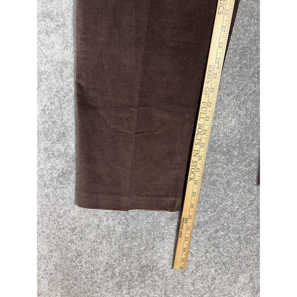 Norton Studio Wide Straight Leg Corduroy‎ Pants Womens Size 12 Brown Pockets - Picture 6 of 7